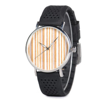 Wood Watch for Men Women Japan Analog Quartz Wristwatches 44Mm Causal Green Leather Watches Custom Birthday Gift