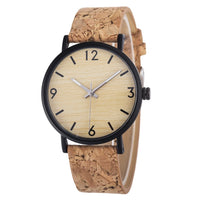 Wood Watch for Men Women Japan Analog Quartz Wristwatches 44Mm Causal Green Leather Watches Custom Birthday Gift