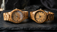 CZASO Classic Maple — dwa zegarki drewniane różne słoje